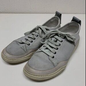 Lanvin Sneakers Shoes Trainers Lace Up Low Top Shoe Gray White Men Size 8